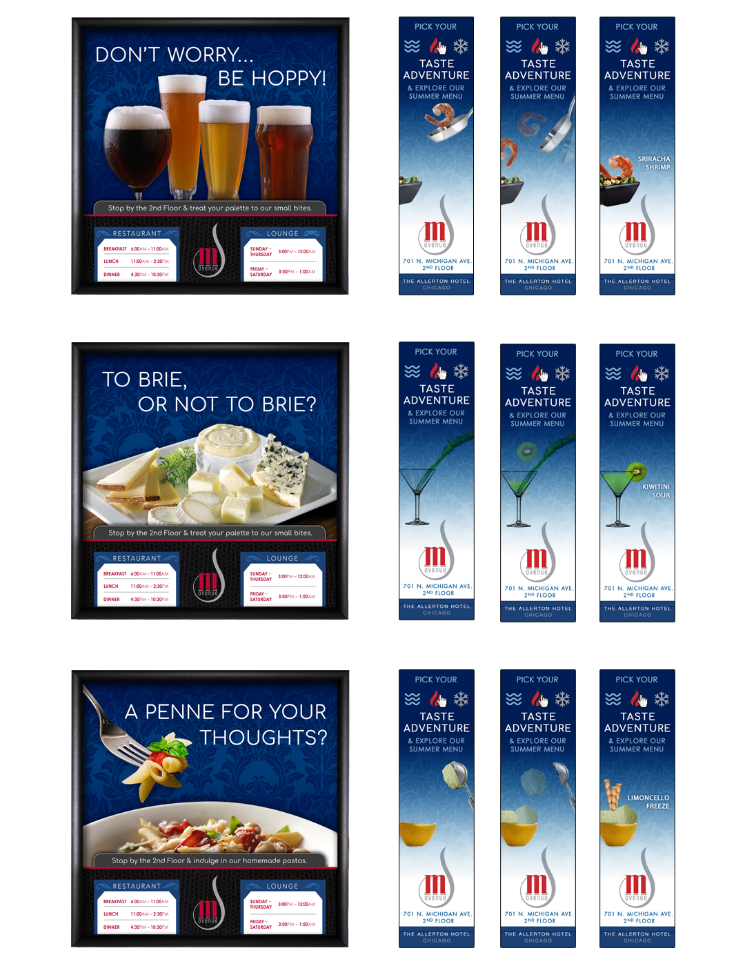 Screenshots of web banner highlighting seasonal menu items