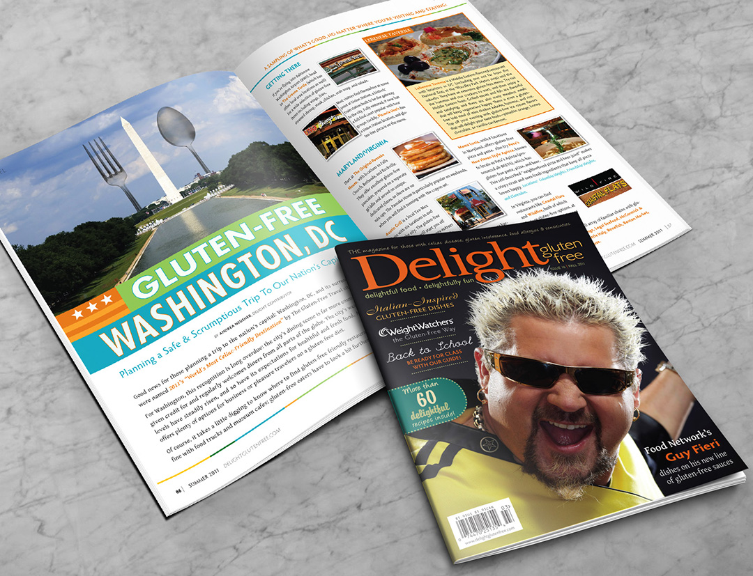Cover and spread from the print edition
